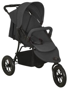 vidaXL Carrinho de bebé aço antracite
