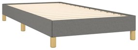 Estrutura de cama 90x190 cm tecido cinzento-escuro