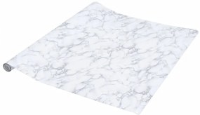Autocolantes para móveis 90x500 cm PVC branco mármore