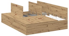 Cama de Armazenamento vidaXL Artisan Carvalho 160x200 cm