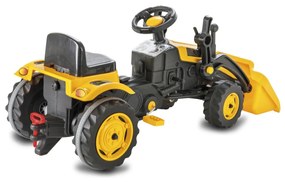 Tractor a pedais para crianças com pá Strong Bull Amarelo