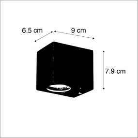 LED Conjunto de 3 Candeeiros de Parede Inteligentes Preto GU10 50mm IP44 - Baleno Moderno