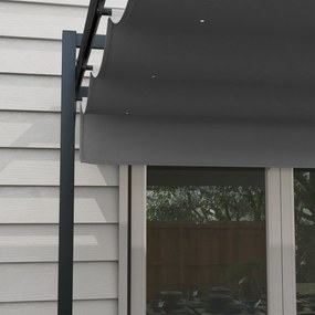 Pérgola 3x4 Pérgola de Jardim com Teto Retrátil de Poliéster e 12 Orif