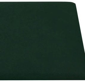 Painel de parede 12 pcs 60x30 cm veludo 2,16 m² verde-escuro