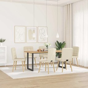 Cadeiras de jantar 6 pcs linho