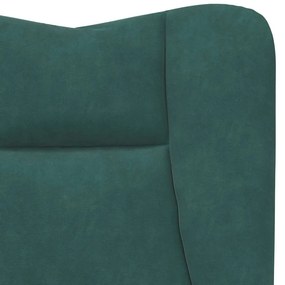 Poltrona Relaxante Veludo Verde Escuro