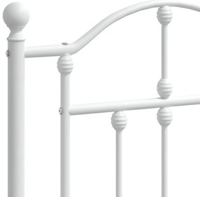 Cabeceira de cama 120 cm metal branco