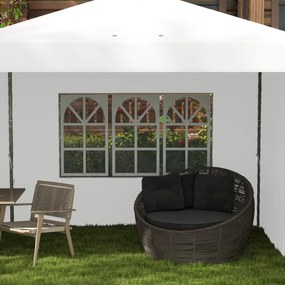 Tenda Dobrável 585x295 cm com Paredes Laterais Tenda para Festas com A