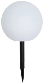 Luminária exterior branca 25 cm com LED IP44 solar RGBW - Ludger Moderno