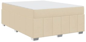 Estrutura da Cama Creme 160 x 200 cm tecido