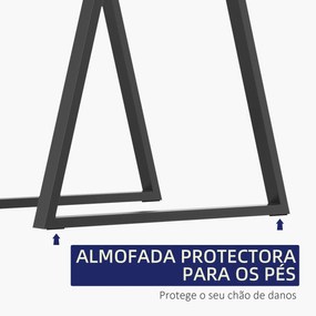 HOMCOM Conjunto de 2 Pés para Mesa 72x6x72cm Pés para Móveis de Aço pa