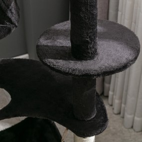 Árvore Arranhador para Gatos Grande Altura 153cm Torre de Escalada para Gatos com Caverna Redes Plataformas Postes Arranhadores de Sisal e Bola Suspen