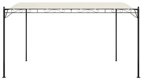 Toldo 4x3 m 180 g/m² tecido e aço cor creme