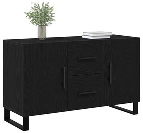 Sideboard vidaXL Preto Carvalho 100x36x60 cm Madeira de Engenharia