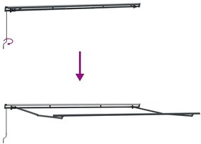 Toldo Retrátil Manual Preto 450 × 350 cm