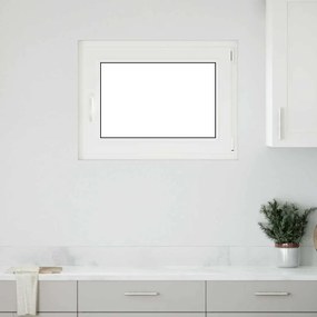 vidaXL Janela de porão "RISOR" 80x70 cm oscilobatente DIN direita branca