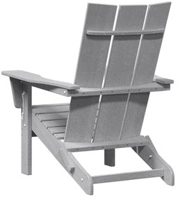 Cadeira Adirondack Dobrável Cinzento-claro 74,5x80,5x90 cm HDPE