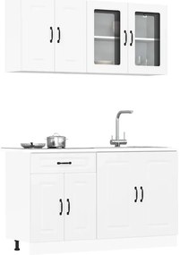 4 peças armário de cozinha conjunto Kalmar branco