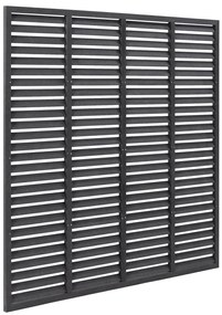 Painel de vedação estilo veneziana WPC 180x180 cm cinzento