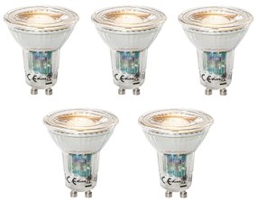 Conjunto de 5 lâmpadas LED GU10 reguláveis 3W 200 lm 2200 - 6500K