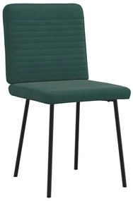Cadeiras de jantar 2 pcs veludo verde-escuro