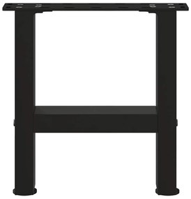 Pés para mesa de centro pretos 2 peças 40x(30-31) cm aço
