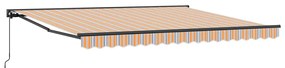 Toldo Retrátil Manual Azul Marinho 400x300 cm Metal e tecido