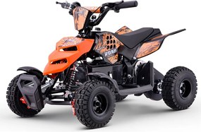 Mini Moto 4 elétrica para crianças Roan Raptor R4 500W Laranja