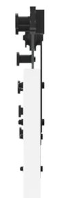 Porta Deslizante vidaXL com Conjunto de Acessórios Branca 93x202 cm Ma