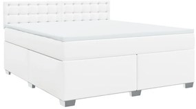 Cama com Molas/Colchão e Luzes Led - 180x200 cm - Couro Artificial Bra