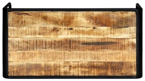 Mesa de jantar 118x60x76 cm madeira de mangueira maciça áspera