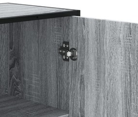 Armário alto 68x35x139 cm derivados de madeira cinzento sonoma