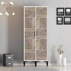 Guarda-Roupa Kumsal PP – Branco – 80 cm x 47,5 cm x 201,4 cm