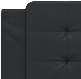 Almofadão de cabeceira 100 cm couro artificial preto
