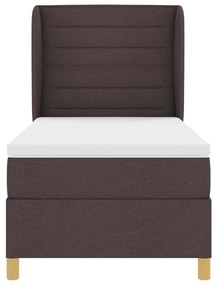 Cama Box Spring com Colchão vidaXL Castanho Escuro 80x200 cm em Tecido