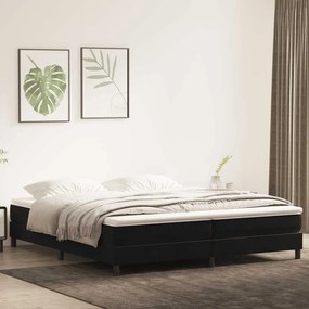 vidaXL Cama com molas/colchão 200x220 cm veludo preto