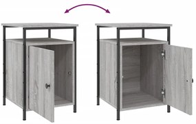 Mesa de cabeceira 40x42x60 cm derivados madeira cinzento sonoma