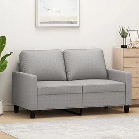 vidaXL Sofá de 2 lugares em tecido 120 cm cinzento-claro