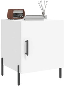 Mesa de cabeceira 2 pcs 40x40x50 cm derivados de madeira branco