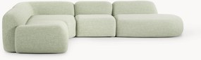 Sofá de canto modular XL em bouclé Wolke