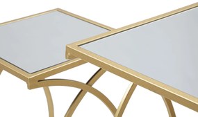 MESA DE APOIO SIOMPLY 35X35X70-30X30X60 CM DOURADO