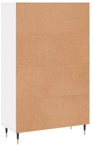 Aparador alto 69,5x31x115 cm derivados madeira branco brilhante