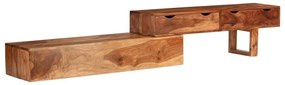 vidaXL Móvel de TV 200x30x35 cm madeira de acácia maciça castanho