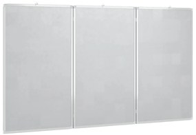 Quadro branco magnético dobrável 180x80x1,7 cm alumínio
