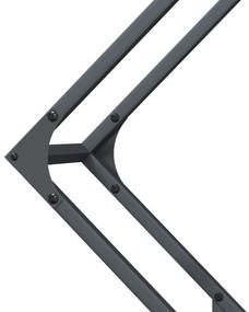 Suporte para lenha 80x25x80 cm aço laminado a frio antracite