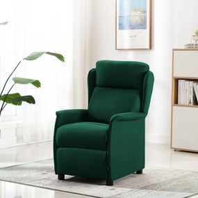 Cadeira Recliner Verde Escuro em Tecido