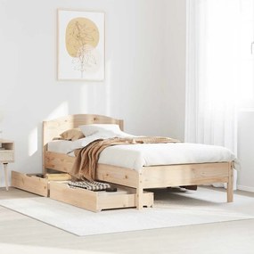 vidaXL Cama sem colchão 90x200 cm madeira de pinho maciça
