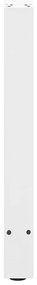 Pés para mesa de jantar , 2 peças, 100x (72-73) cm, branco, aço