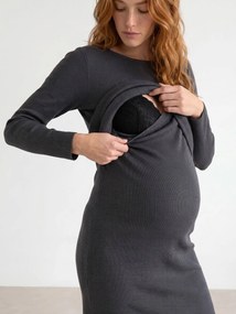 Vestido de gravidez e amamentação antracite