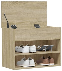 Banco sapateira 60x30x45 cm derivados madeira carvalho sonoma